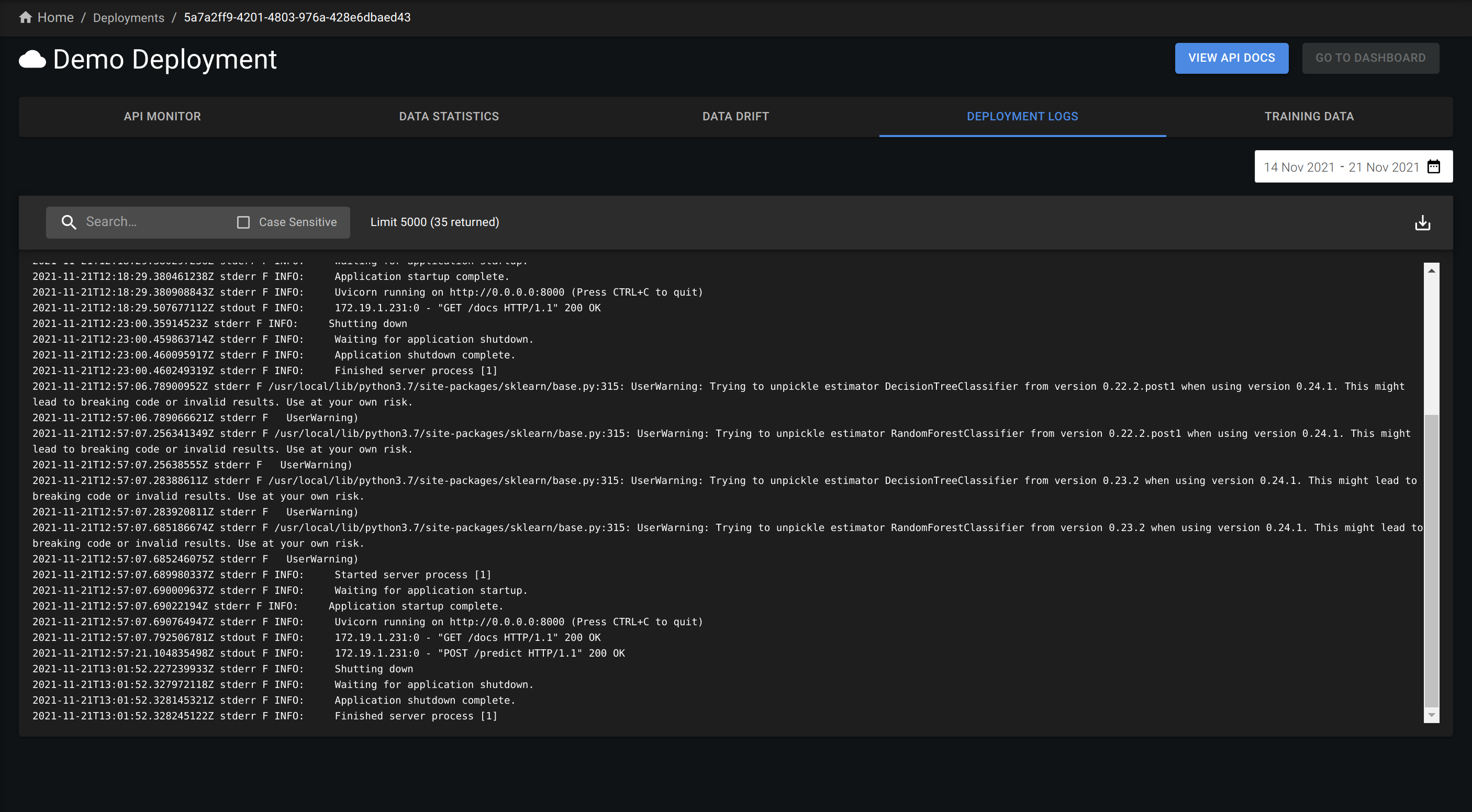 Deployment Logs